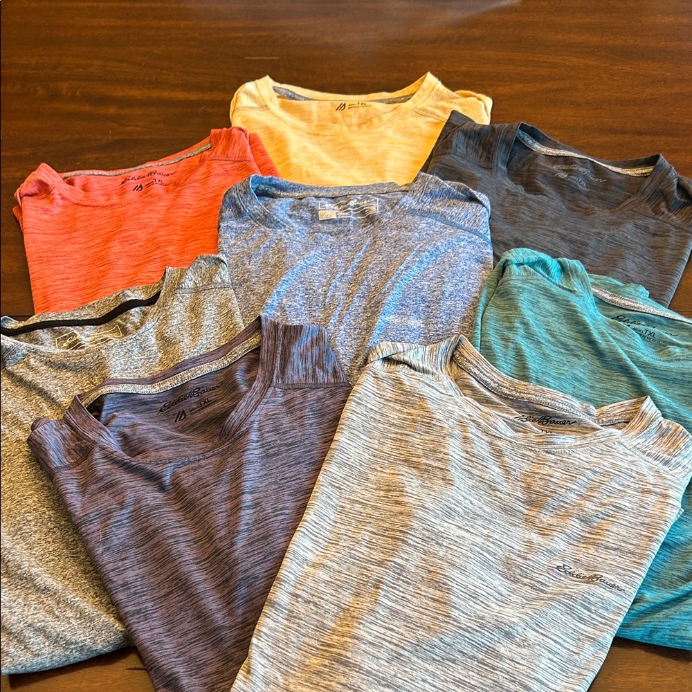 8 - Eddie Bauer, Tall Extra Large, Free Dry Tee Shirts